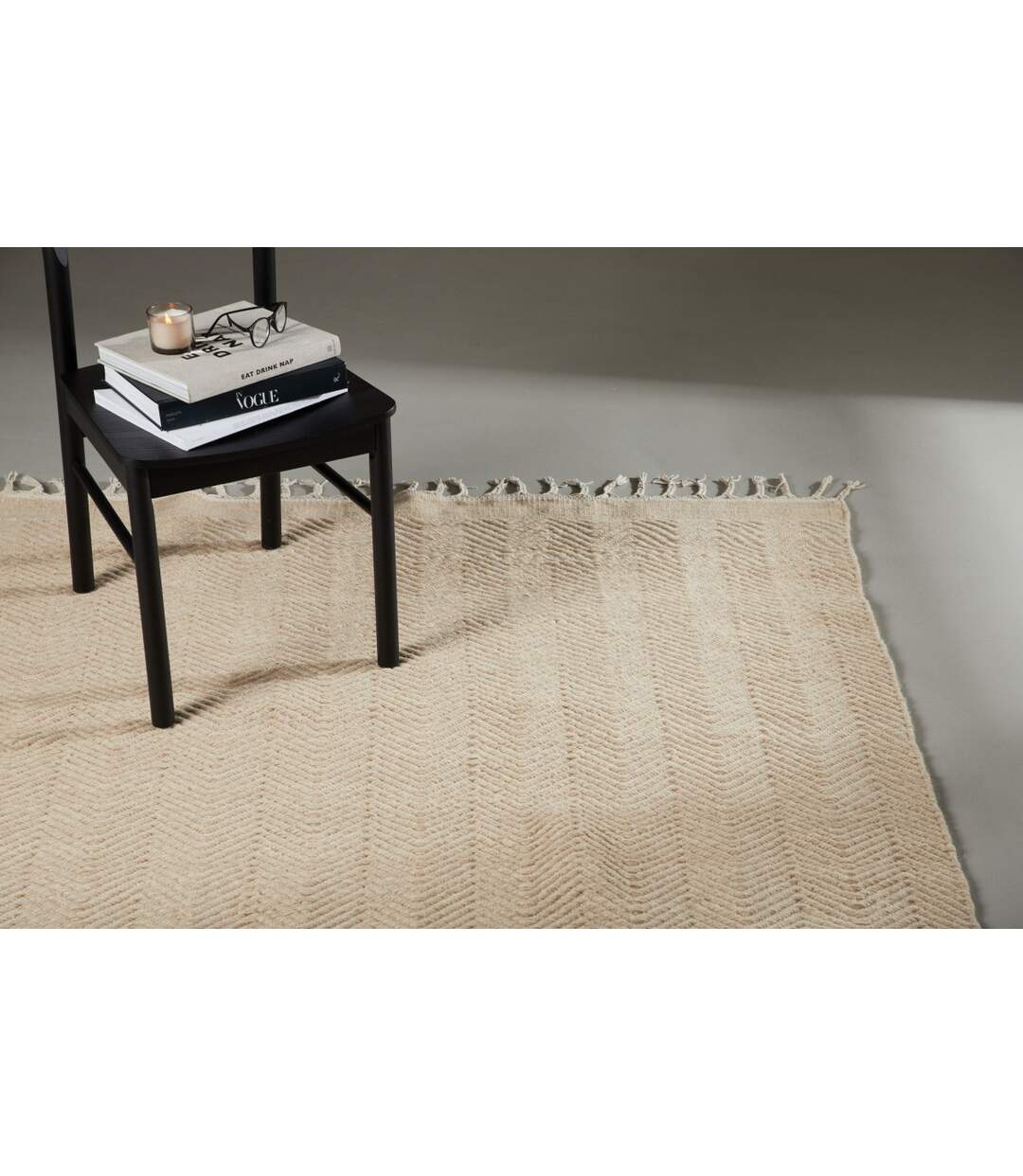Tapis Déco en Laine Loke 203x300cm Beige-4