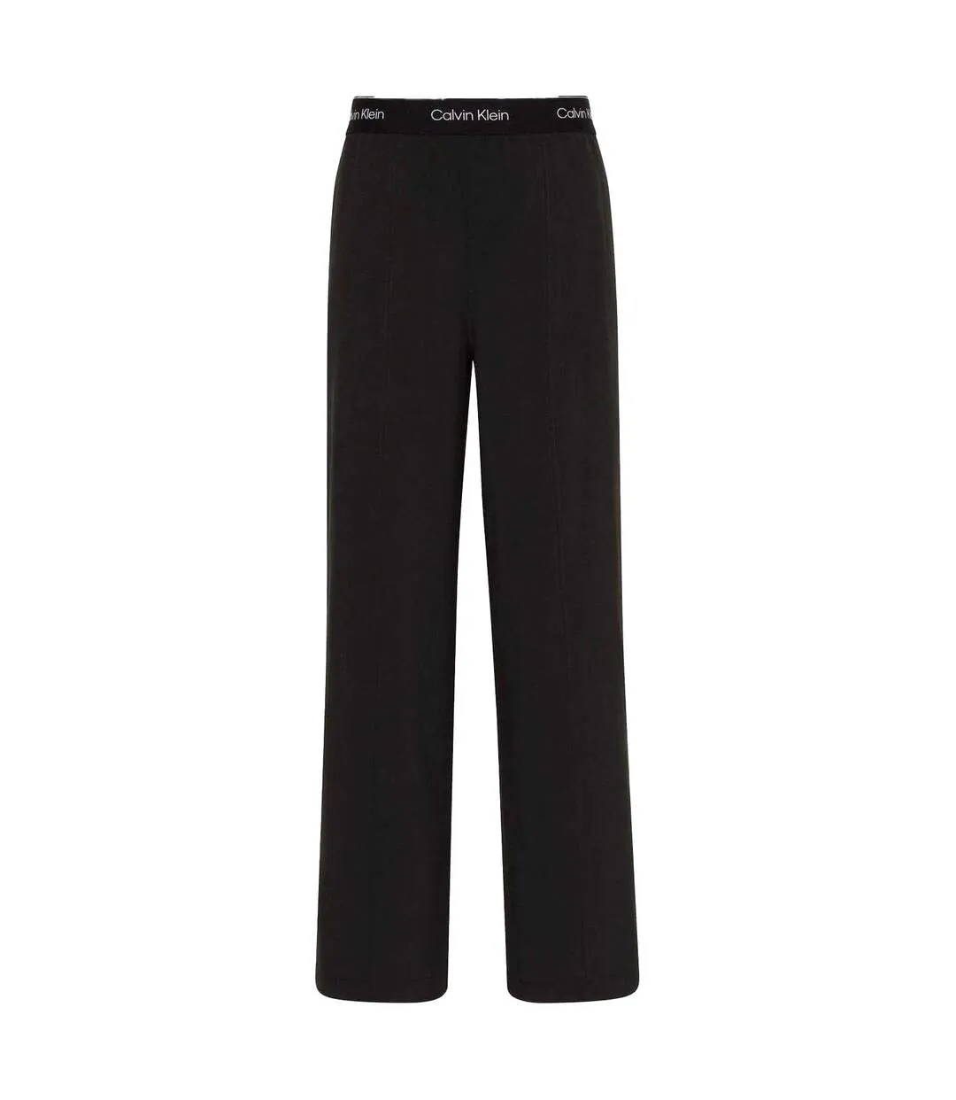 Womens/ladies Wide Leg Joggers Black Calvin Klein-2