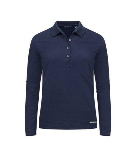 Womens/ladies Advantage Long-sleeved Polo Shirt Dark Navy Cutter & Buck
