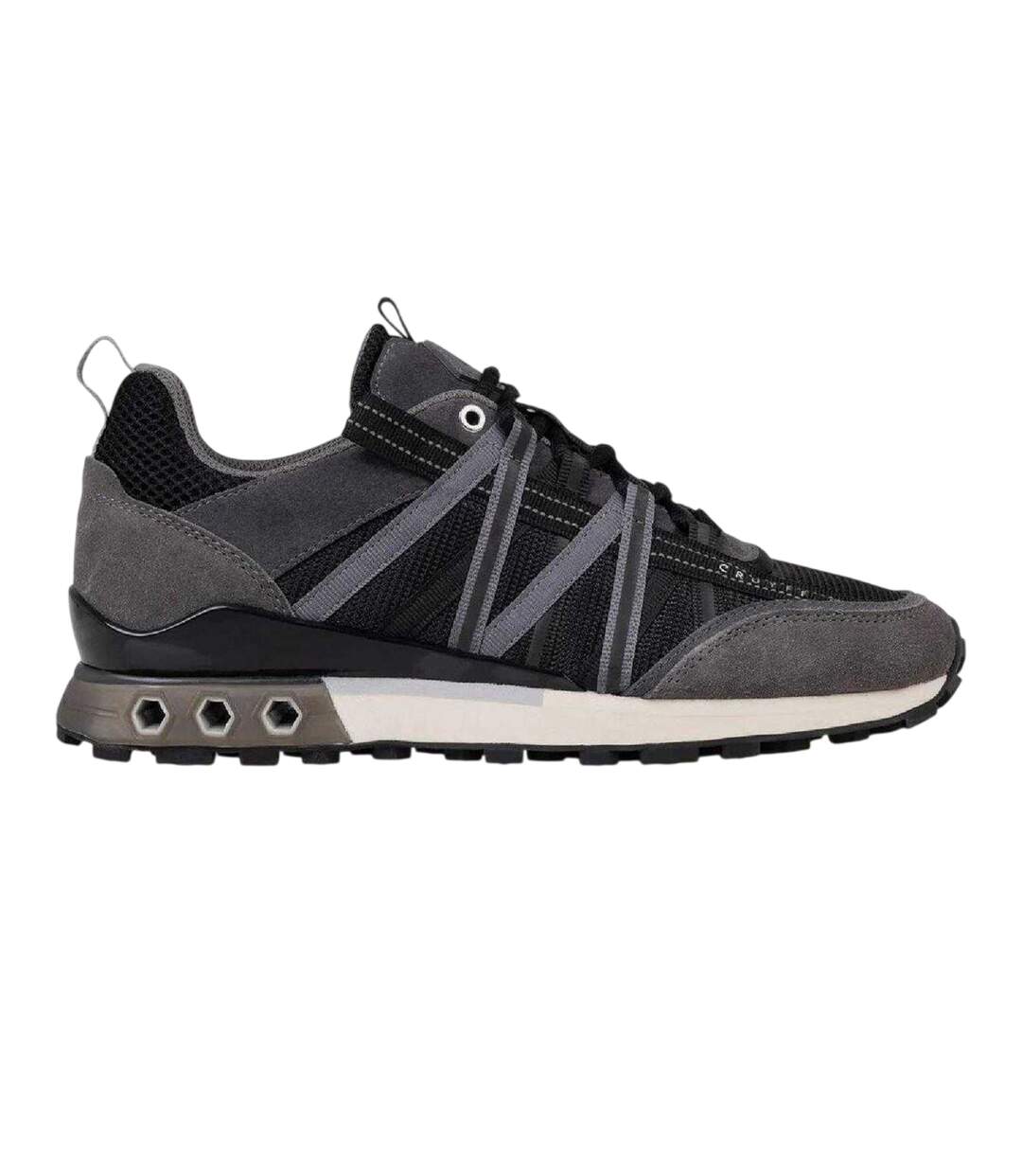 Mens Suede Hex-tech Trainers Black Grey Cruyff-1