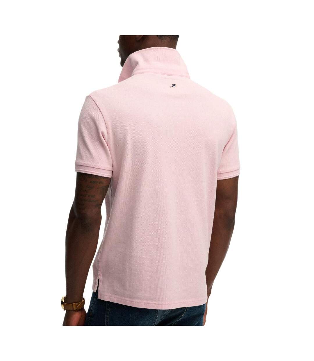 Polo rose clair homme superdry classic pique-2