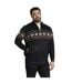 Sweat Motif/style Festif D555 Edinson Homme Bleu Marine Chiné Duke-1