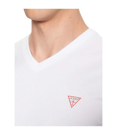 T-shirt Motif/style Logo Homme Blanc Guess