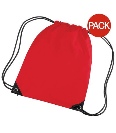 Lot De 2  Sac De Gym 11 Litres Taille Unique Rouge Bagbase