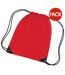 Lot De 2  Sac De Gym 11 Litres Taille Unique Rouge Bagbase-1