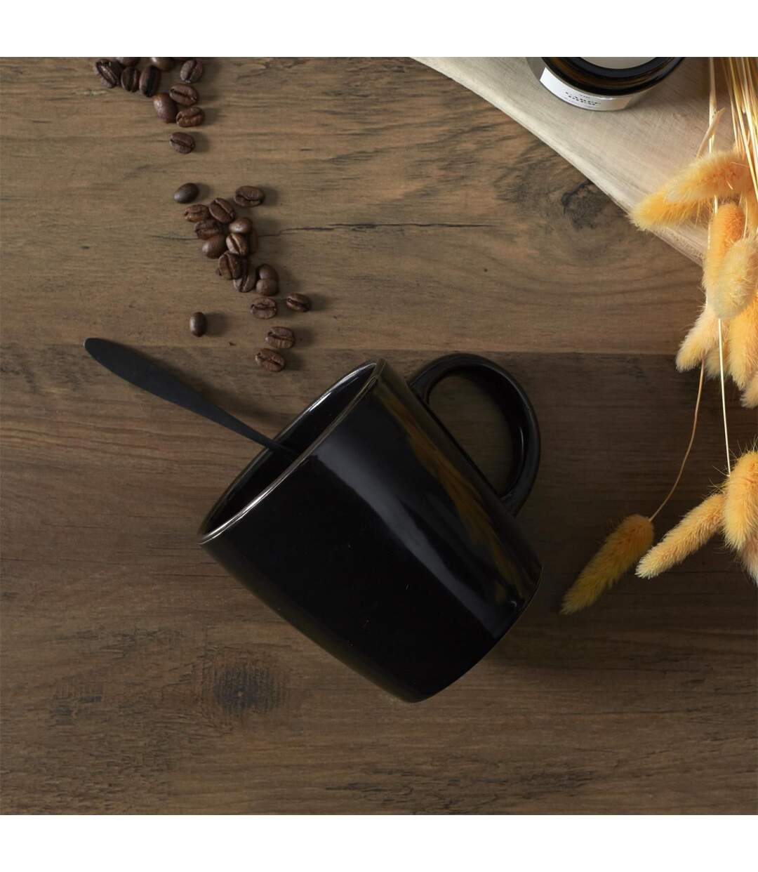 Lot de 6 Mugs en Céramique Lounge 40cl Noir-3