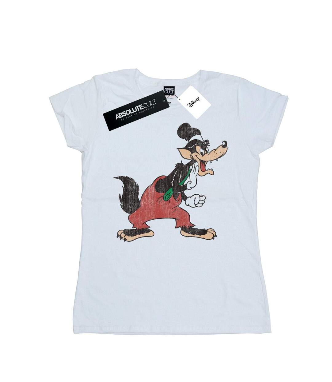 Disney T-shirt en coton Femmes/Les Trois Petits Cochons Grand Méchant Loup (Blanc) - UTBI15916-1