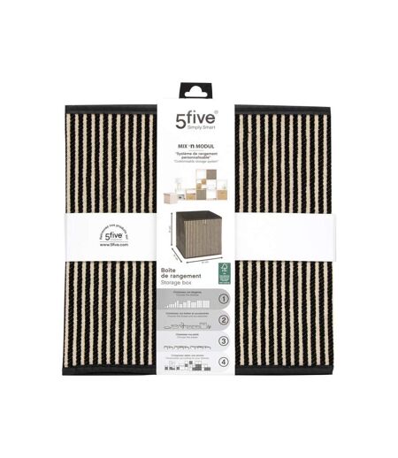 Boîte de Rangement Déco Cotty 31x31cm Noir