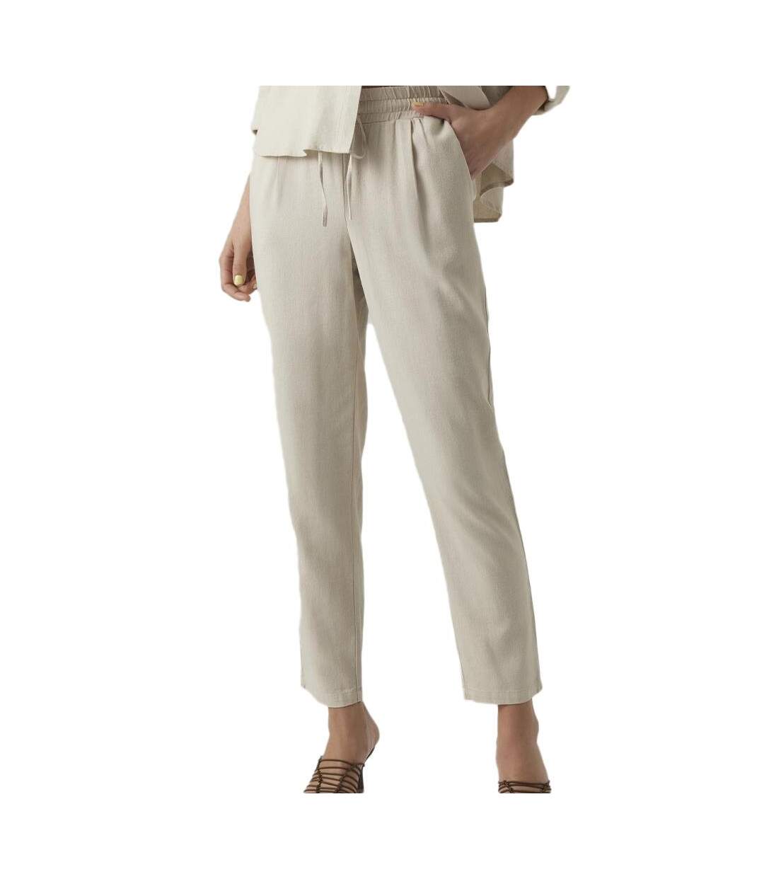 Pantalon Fluide Beige Femme Vero Moda Jesmilo - M