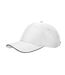 Team Sports-tech Baseball Cap White French Navy Beechfield-2