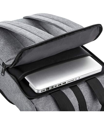 Roll top twin handle laptop bag one size grey marl Bagbase