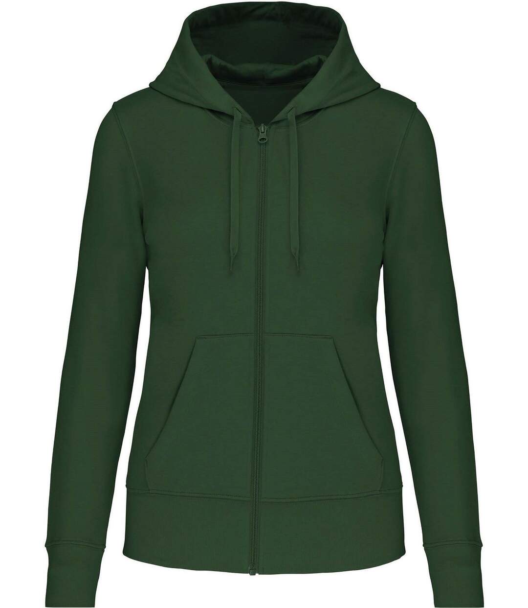 Sweat à capuche zippé écoresponsable - femme - K4031 - vert foncé-2