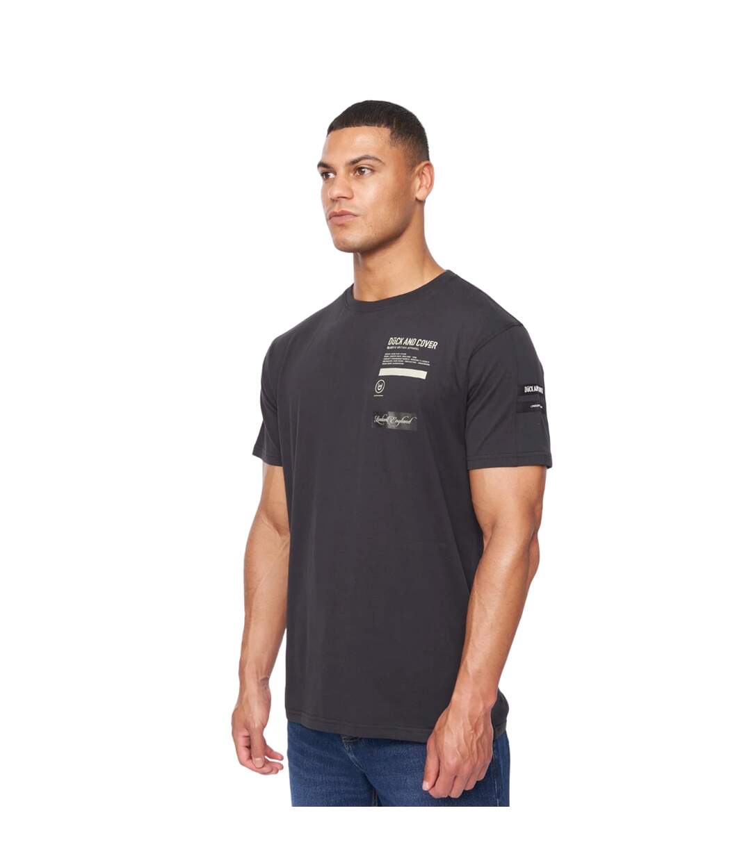 T-shirt jennerkins homme noir Duck and Cover-3