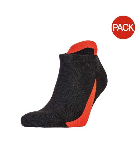 Spiro Unisex Adult Sports Socks (Pack of 3) (Black/Red) - UTBC4908