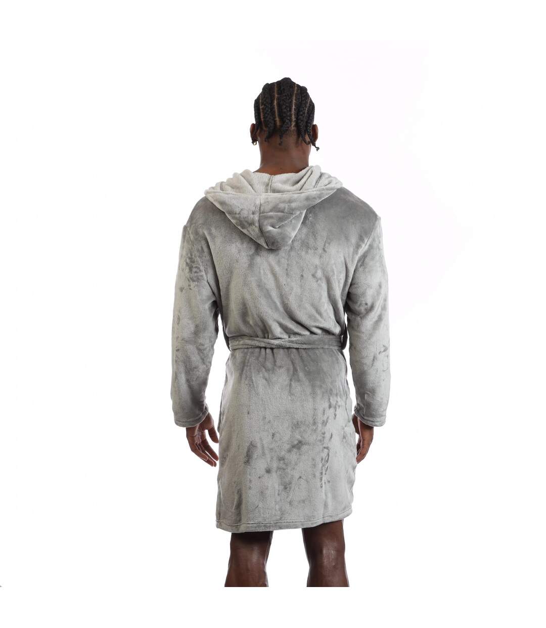 Robe De Chambre Manches Longues Frazier Homme Gris Farah-2
