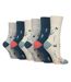 6 Pairs Ladies Non Elastic Soft Top Diabetic Socks-1