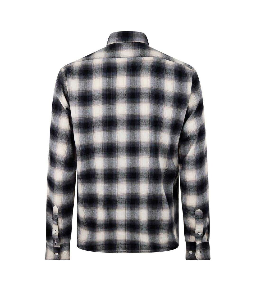 Chemise Motif/style Motif Écossais Liam Homme Gris Moyen Noir Blanc Boss-2