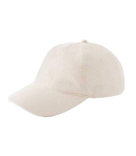 Casquette De Baseball Unie En Coton Bio Blanc Cassé Beechfield