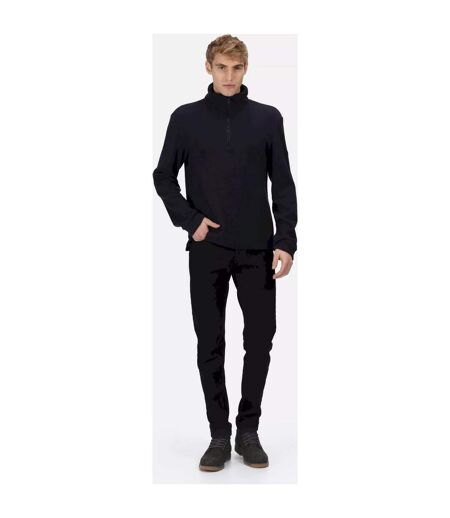 Mens Lanchester Quarter Zip Fleece Top Navy Regatta