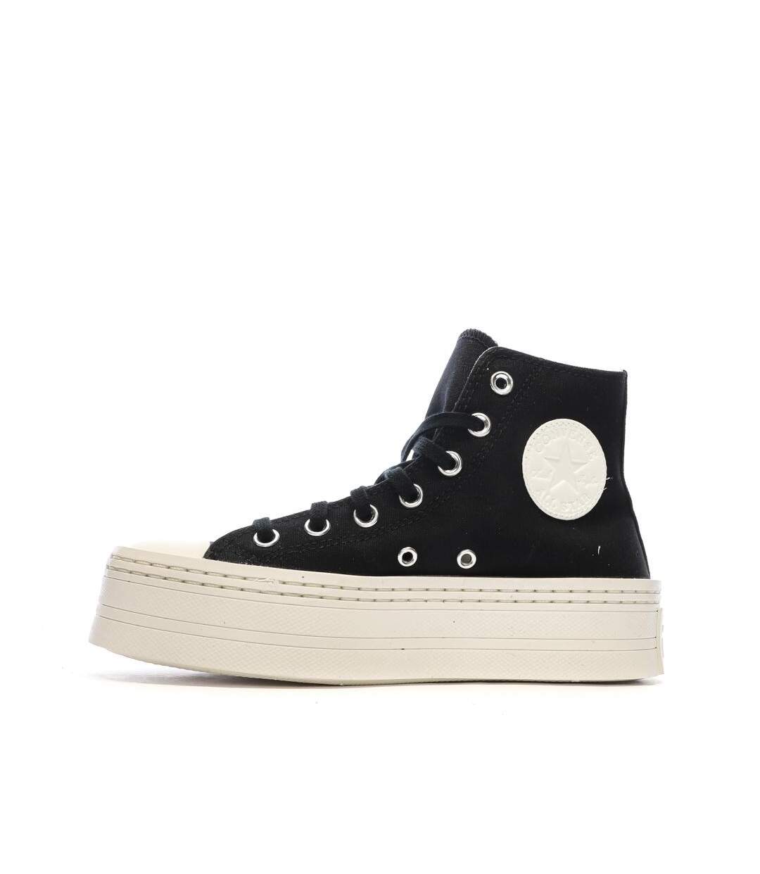 Baskets noires femme converse all star modern lift platform-1