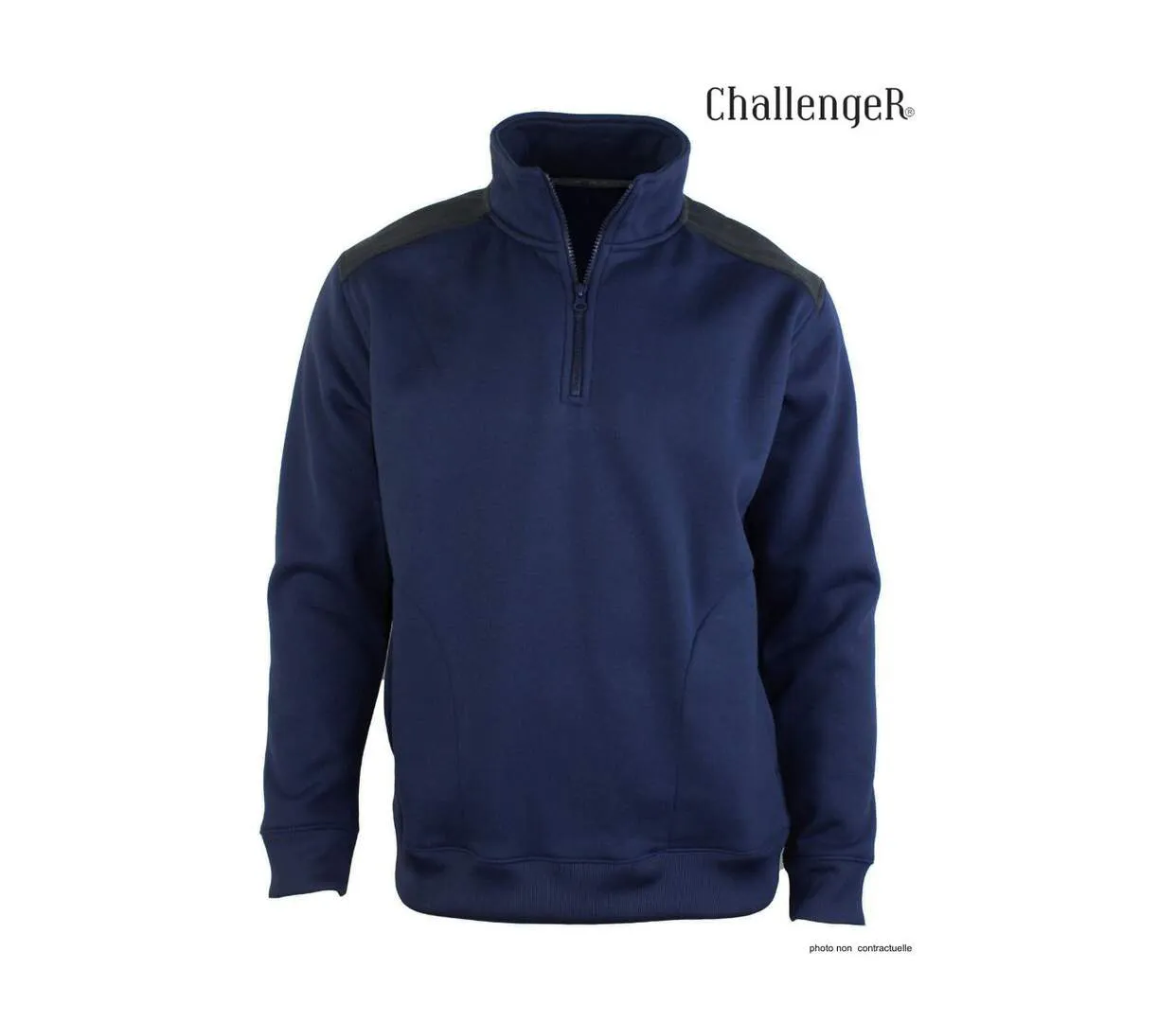 Sweat Col Camionneur Homme Pierro6 Challenger avec Renforts Épaules-1