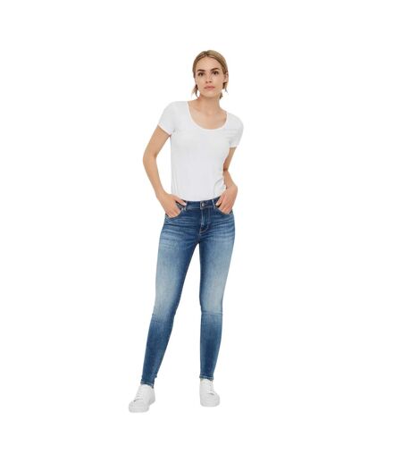 Womens/ladies 5 Pockets Slim Jeans Medium Blue Vero Moda