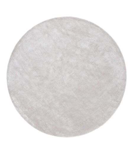 Tapis Déco Rond Indra 200cm Argent