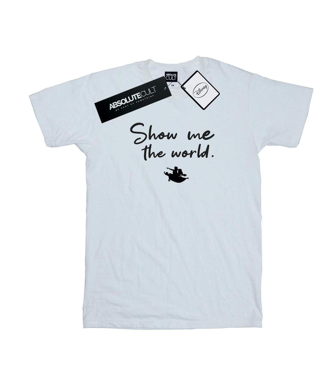 Disney - T-shirt ALADDIN SHOW ME THE WORLD - Femme (Blanc) - UTBI17314-1