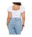 Haut Manches Bouffantes Motif/style Ruché Femme Blanc Brave Soul-3
