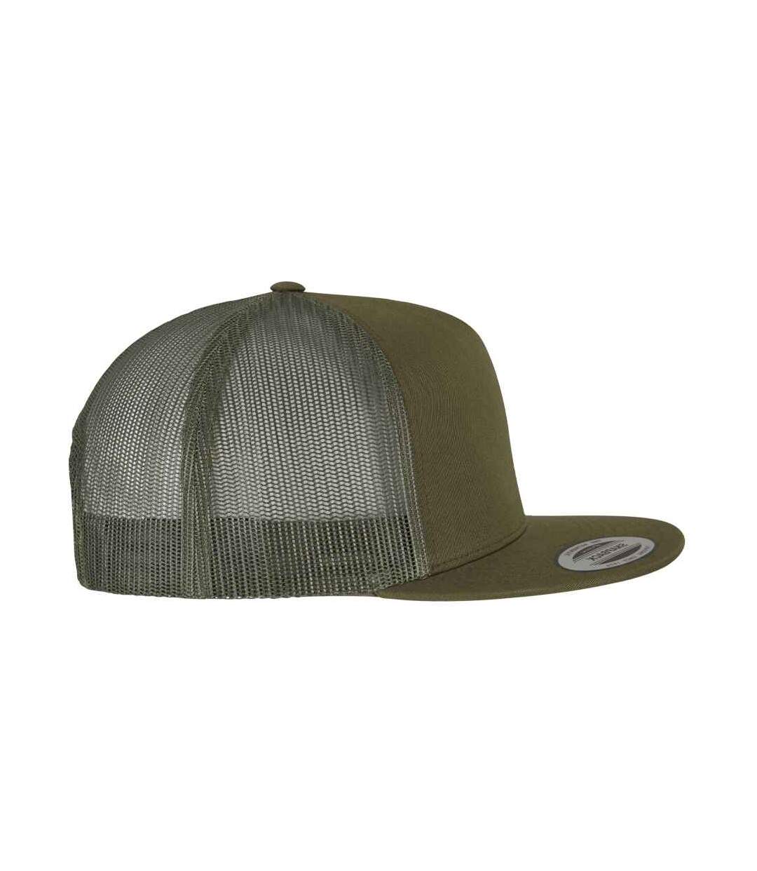 Casquette De Camionneur Classique Vert Kaki Foncé Flexfit-4
