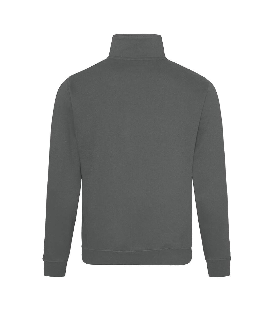 Mens Sophomore Cotton Zip Neck Sweatshirt Charcoal Awdis-2