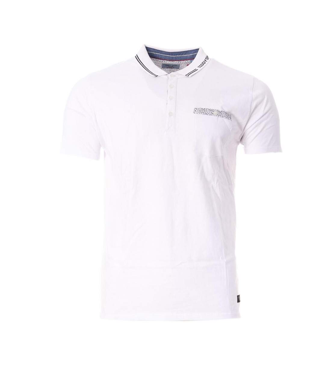 Polo blanc homme teddy smith pomro mc - 3xl-1