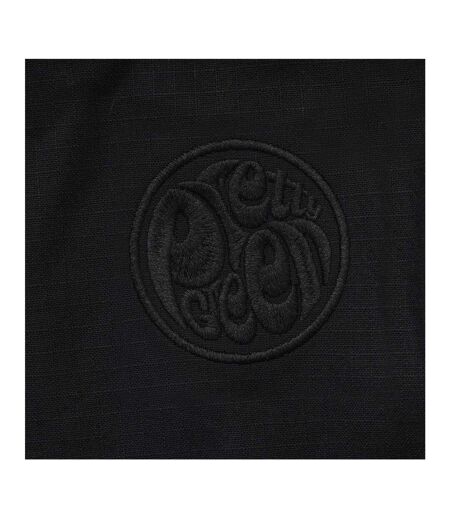 Mens Cotton Reinforced Tailored Casual Cargo Shorts Black Pretty Green