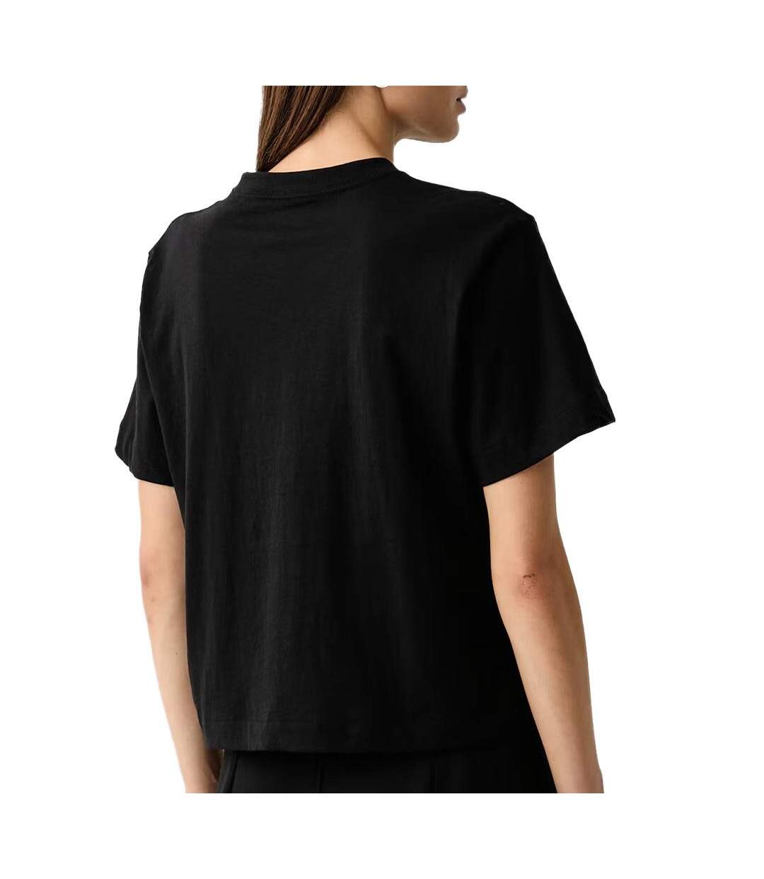T-Shirt noir femme calvin klein jeans boxy bold-2