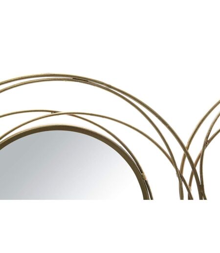 Décoration Murale 7 Miroirs Ronds 124cm Or