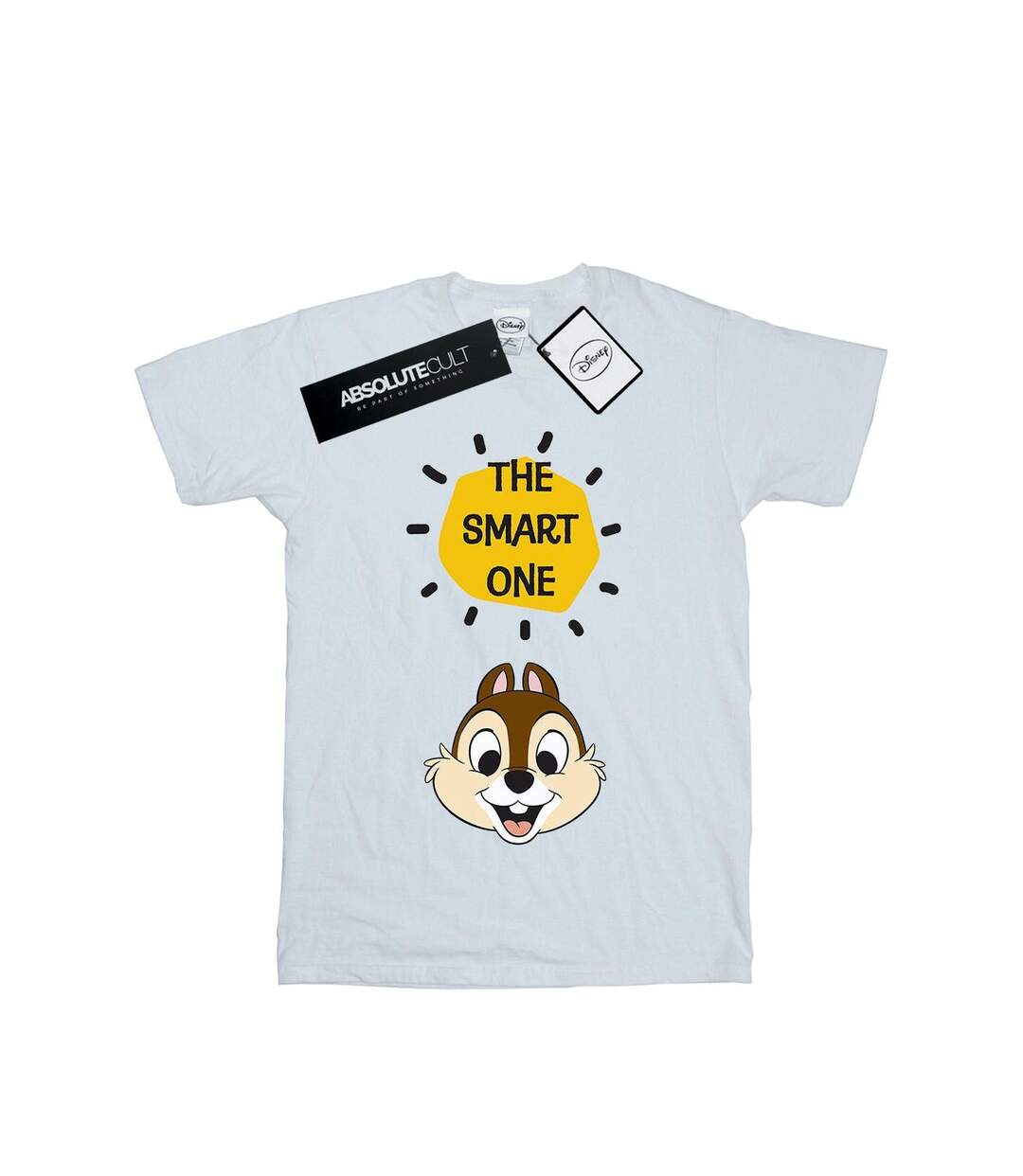 Disney Womens/Ladies Chip N Dale The Smart One Cotton Boyfriend T-Shirt (Blanc) - UTBI36718-1