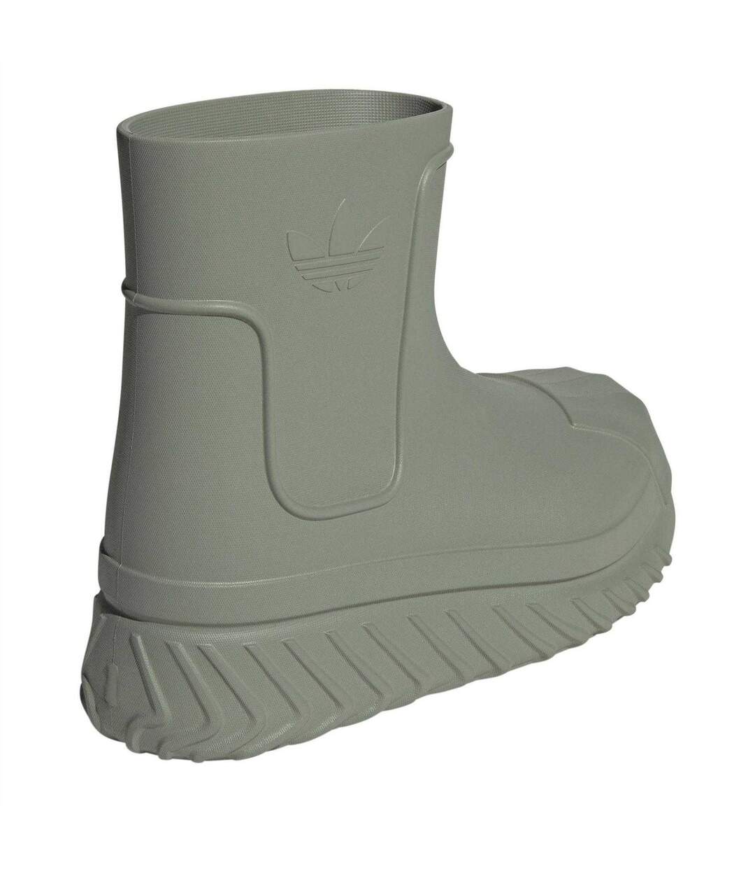 Womens/ladies Superstar Bluetooth Chunky Flat Snow Boots Silver Green Adidas-2