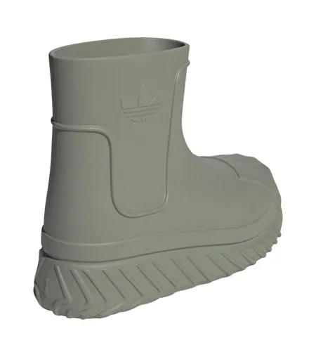 Womens/ladies Superstar Bluetooth Chunky Flat Snow Boots Silver Green Adidas