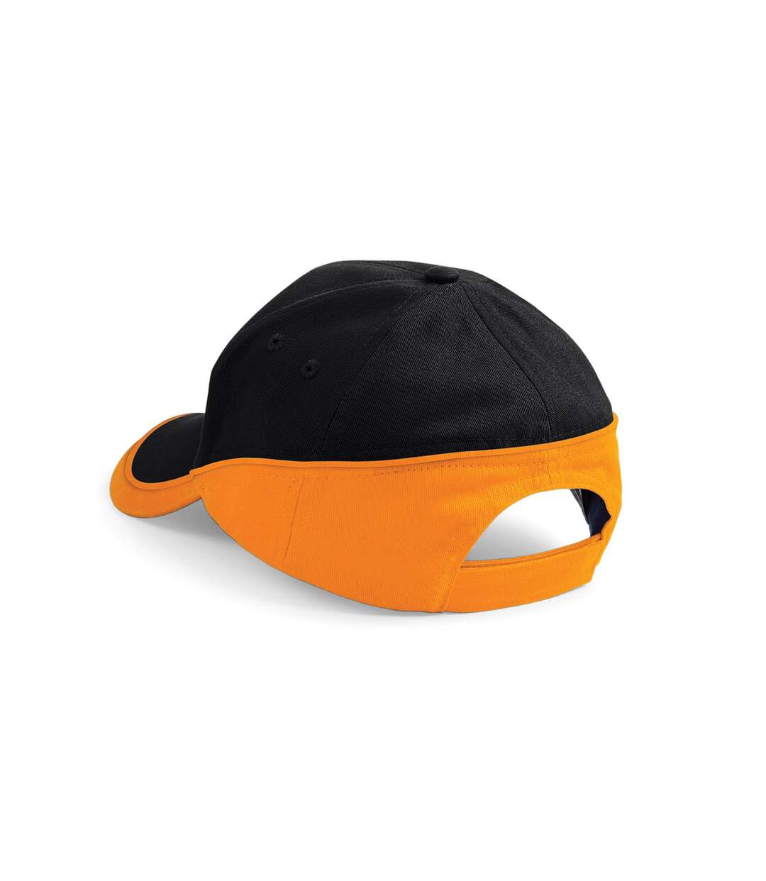Teamwear Competition Cap Black Orange Beechfield-2