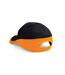 Beechfield Teamwear Competition Cap (Black/Orange) - UTBC4915