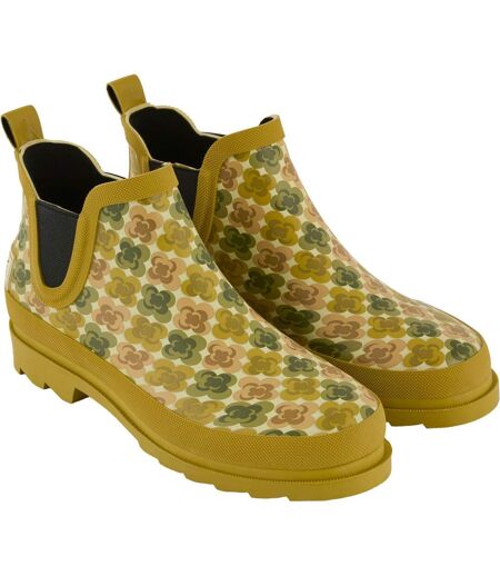 Womens/ladies Orla Kiely Daisy Wellington Boots Yellow Regatta