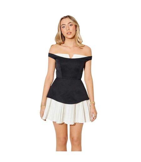 Robe Courte Exclusive No.1 Femme Noir Blanc Odd Muse