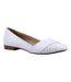 Hush Puppies Womens/Ladies Marley Ballerina Leather Slip On Shoes (White) - UTFS6113
