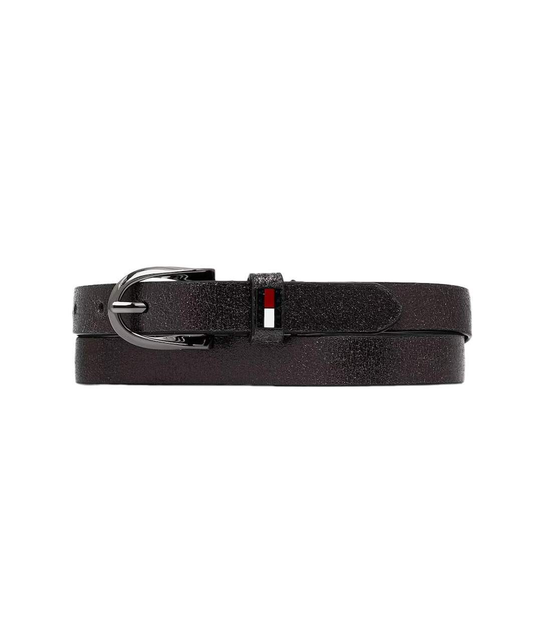 Ceinture noir femme tommy hilfiger metallic 2.0-1