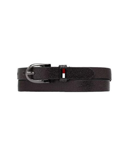 Ceinture noir femme tommy hilfiger metallic 2.0
