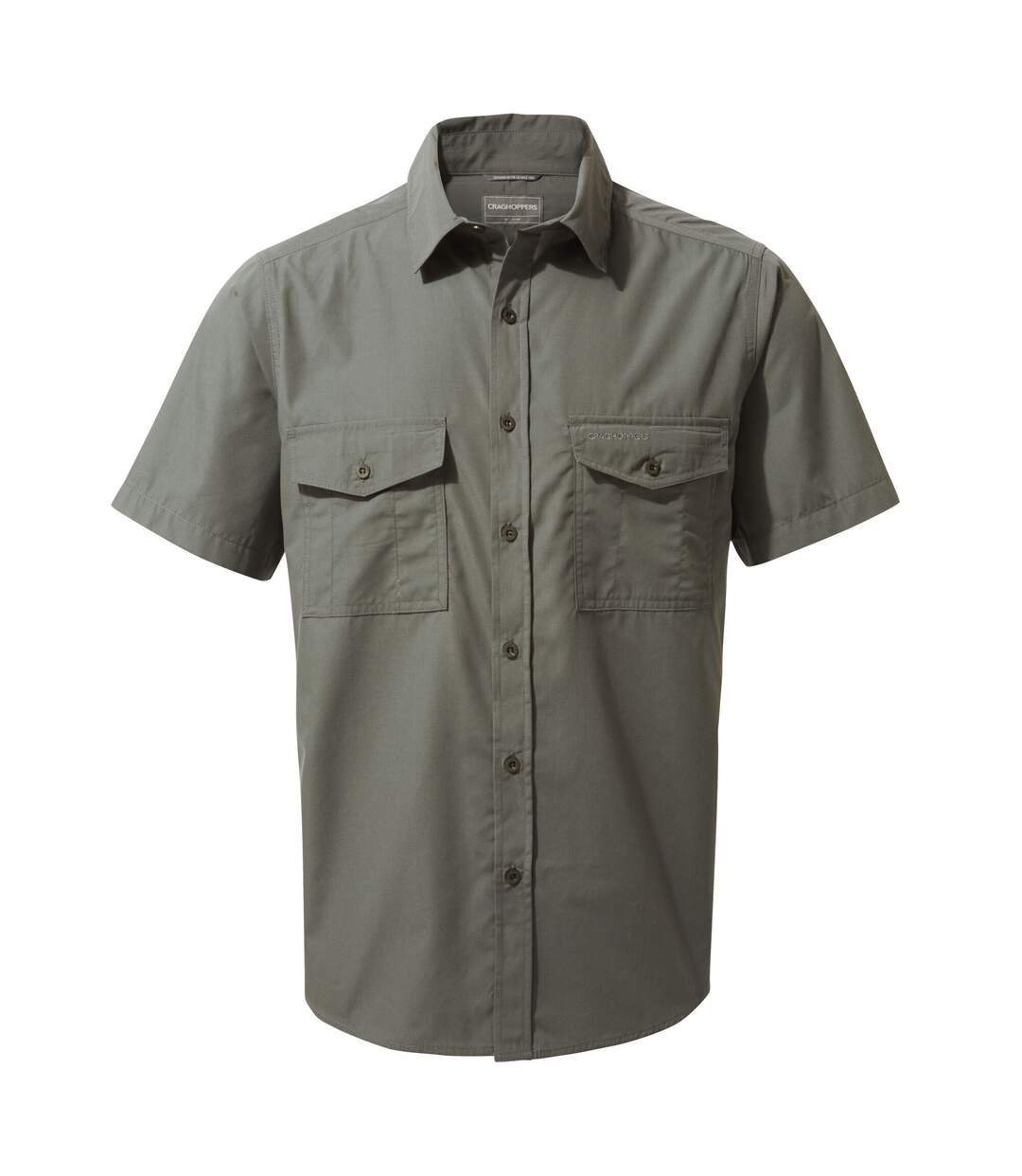 Mens Kiwi Short-sleeved Shirt Dark Grey Craghoppers-2