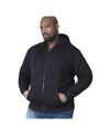 Duke Mens Rockford Kingsize Cantor Zip Through Hooded Sweatshirt (Grey) - UTDC104
