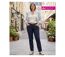 Pantalon 5 poches AXONE Balade - Toile gabardine coton stretch Bleu Marine pour un confort quotidien-5
