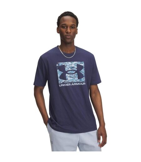 Mens Camo Box T-shirt Blue Under Armour