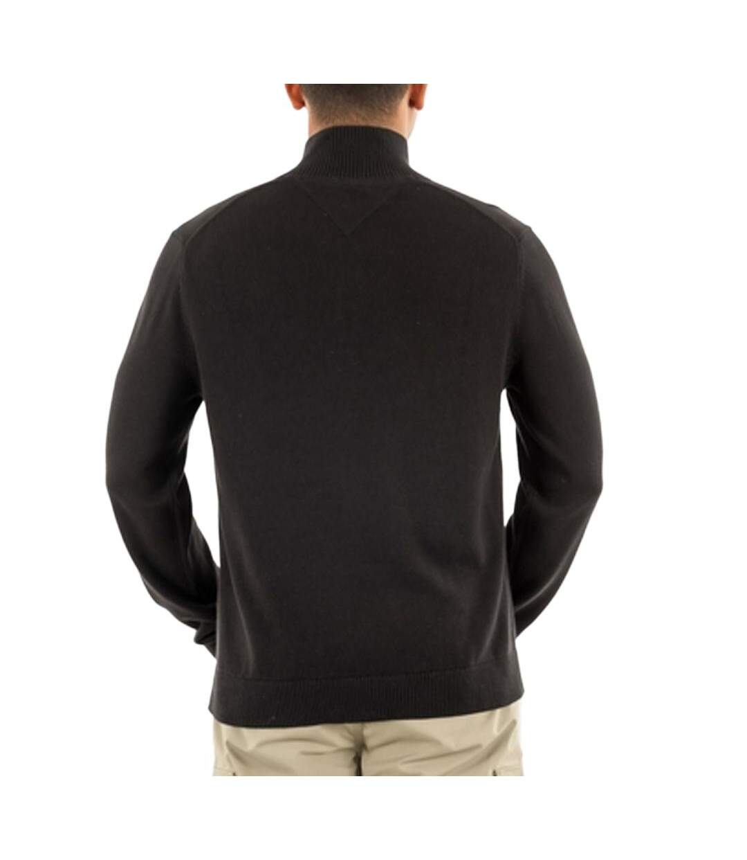 Pull 1/4 zip noir homme tommy hilfiger light - l-2